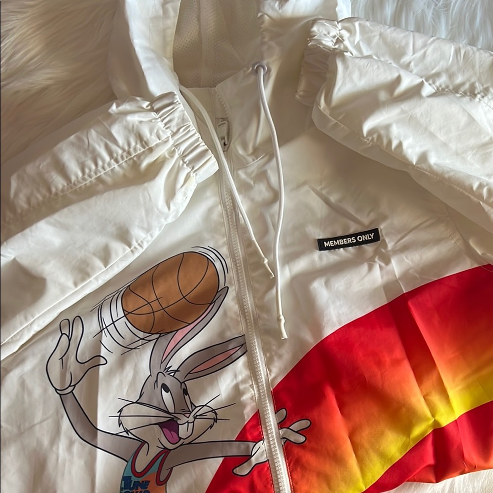 BRAND NEW Looney Tunes Members Only White Jacket